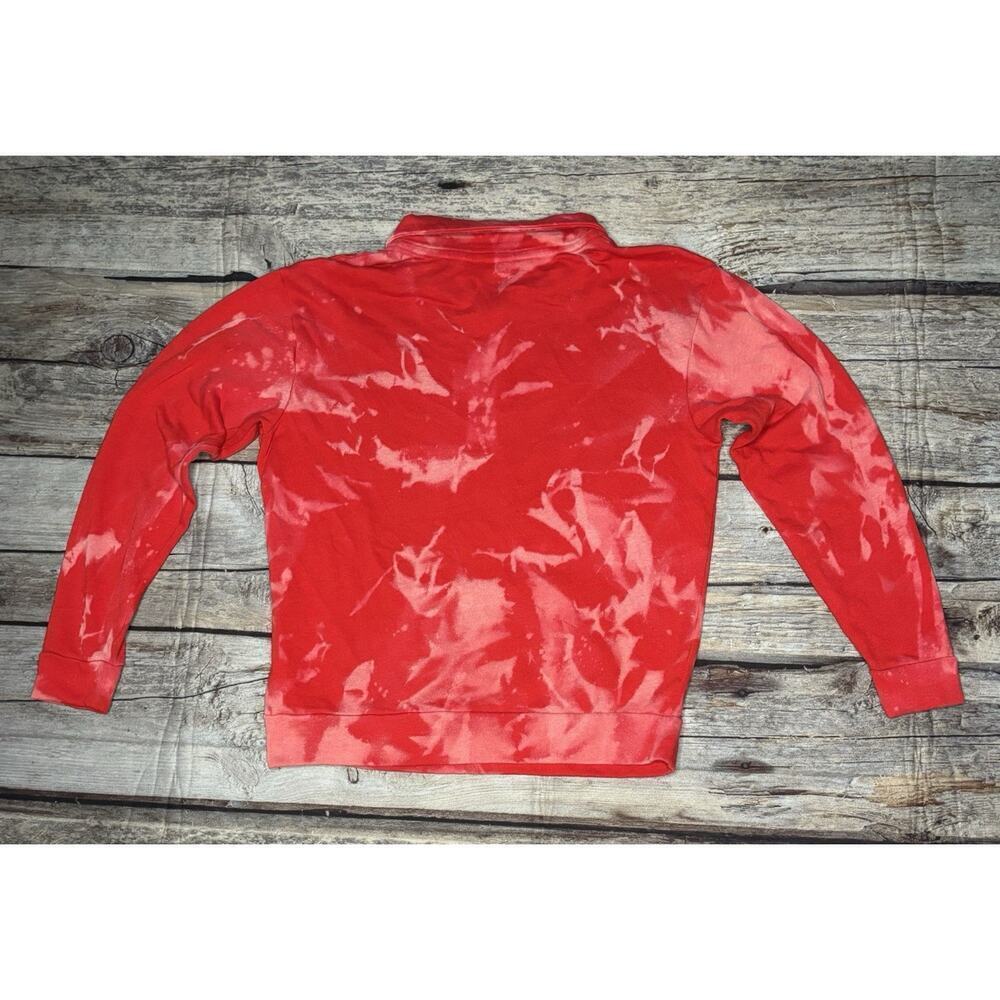 Victoria’s Secret PINK 1/4 Zip Sweatshirt Pullover Red Gold Women's Size XS - Picture 6 of 6